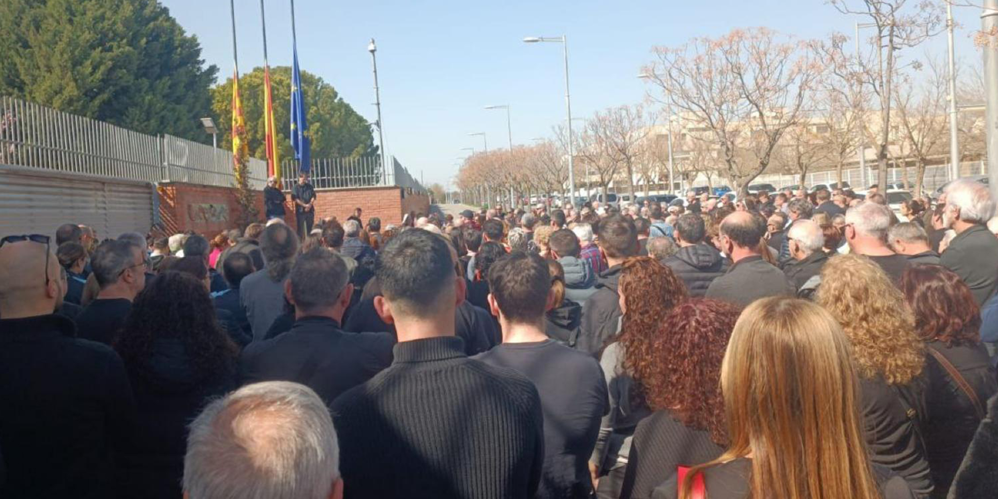 Acto del personal de prisiones, del centro Ponent, en Lérida